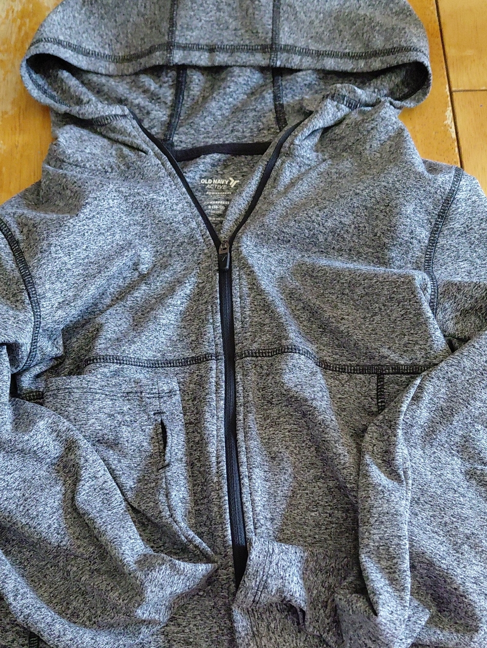 Old Navy Gray Heather Full-Zip Hoodie for Kids